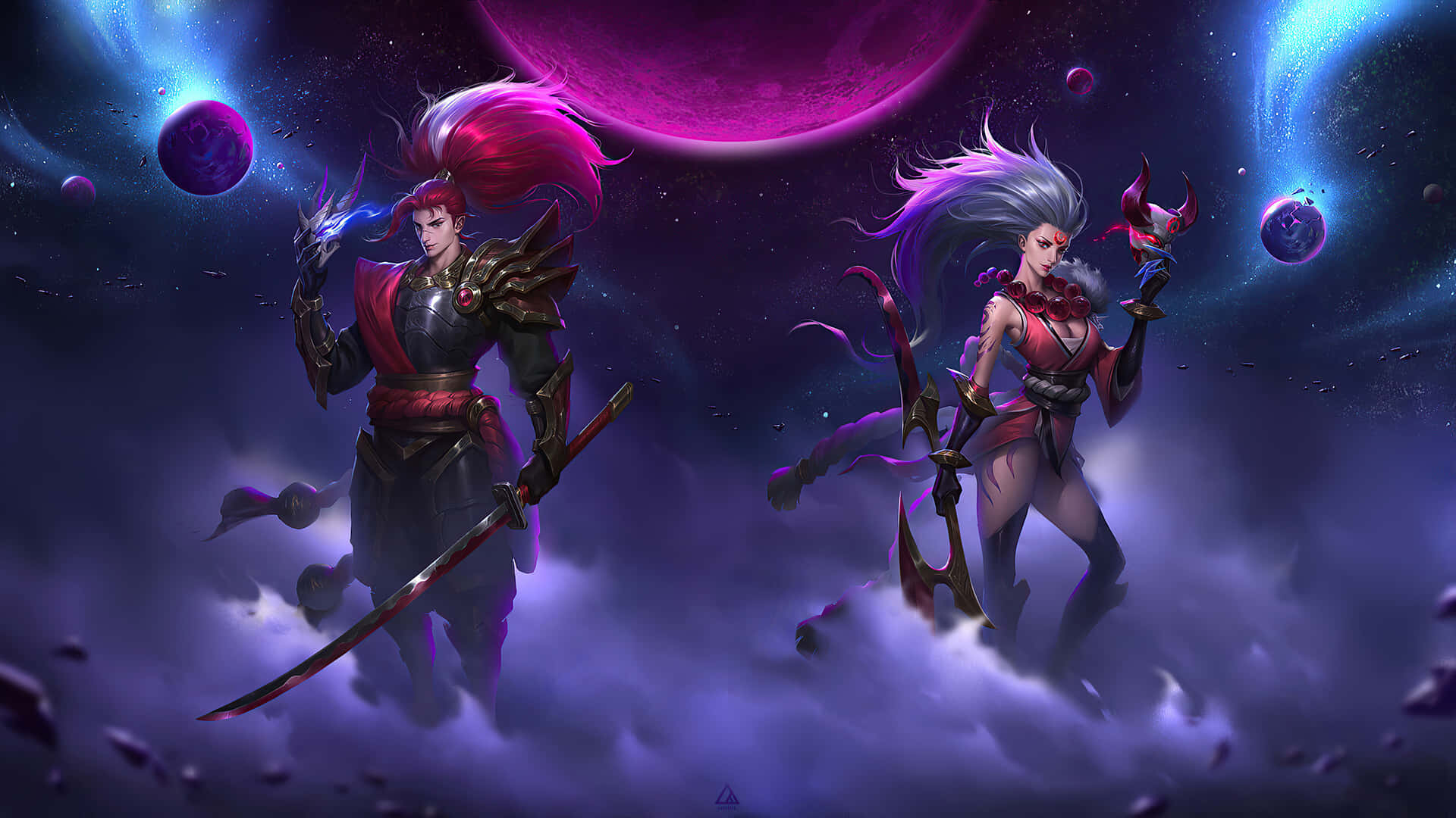 Yasuo And Diana 2440x1440 League Of Legends Background