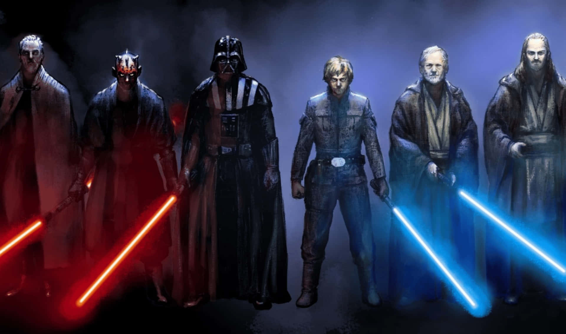Siths And Jedis 2440x1440 Monitor Background