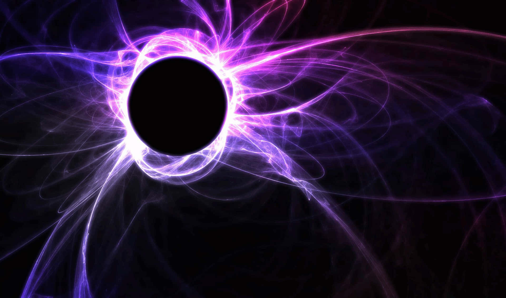 Black Hole With Purple Streams 2440x1440 Monitor Background