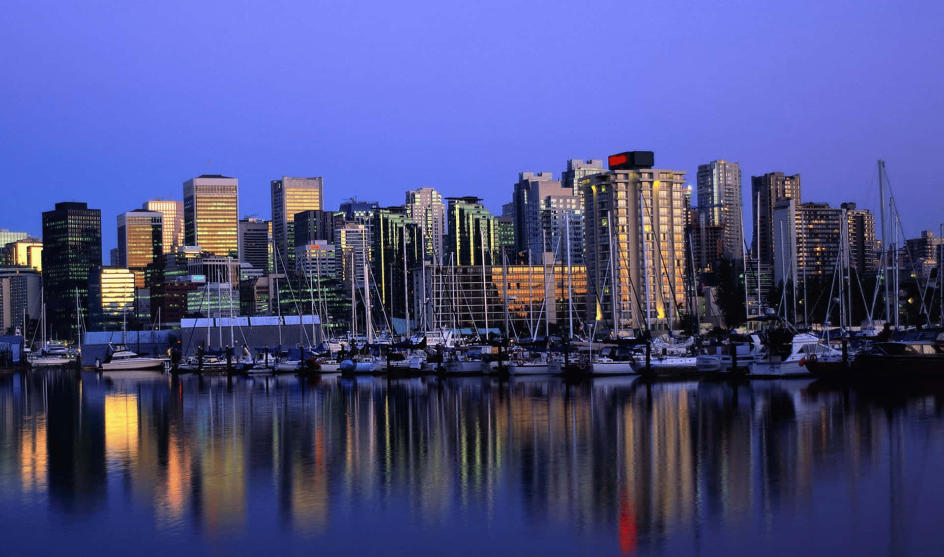 Vancouver Harbor 2440x1440 Monitor Background