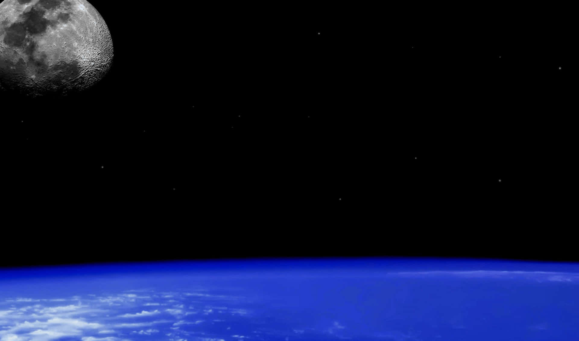 Earth Next To The Moon 2440x1440 Monitor Background