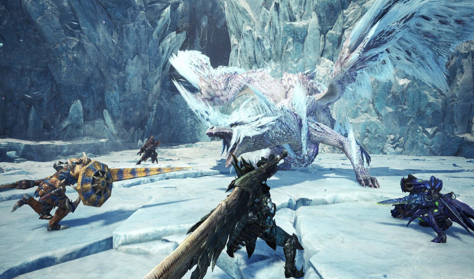 2440x1440 Monster Hunter World Icy Background
