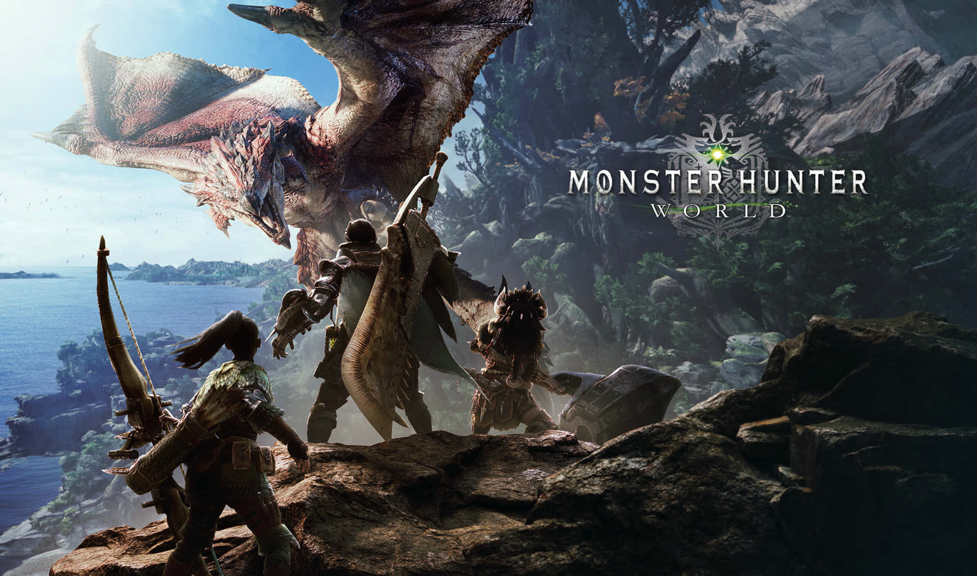 2440x1440bakgrundsbild Med Monster Hunter World Monsters