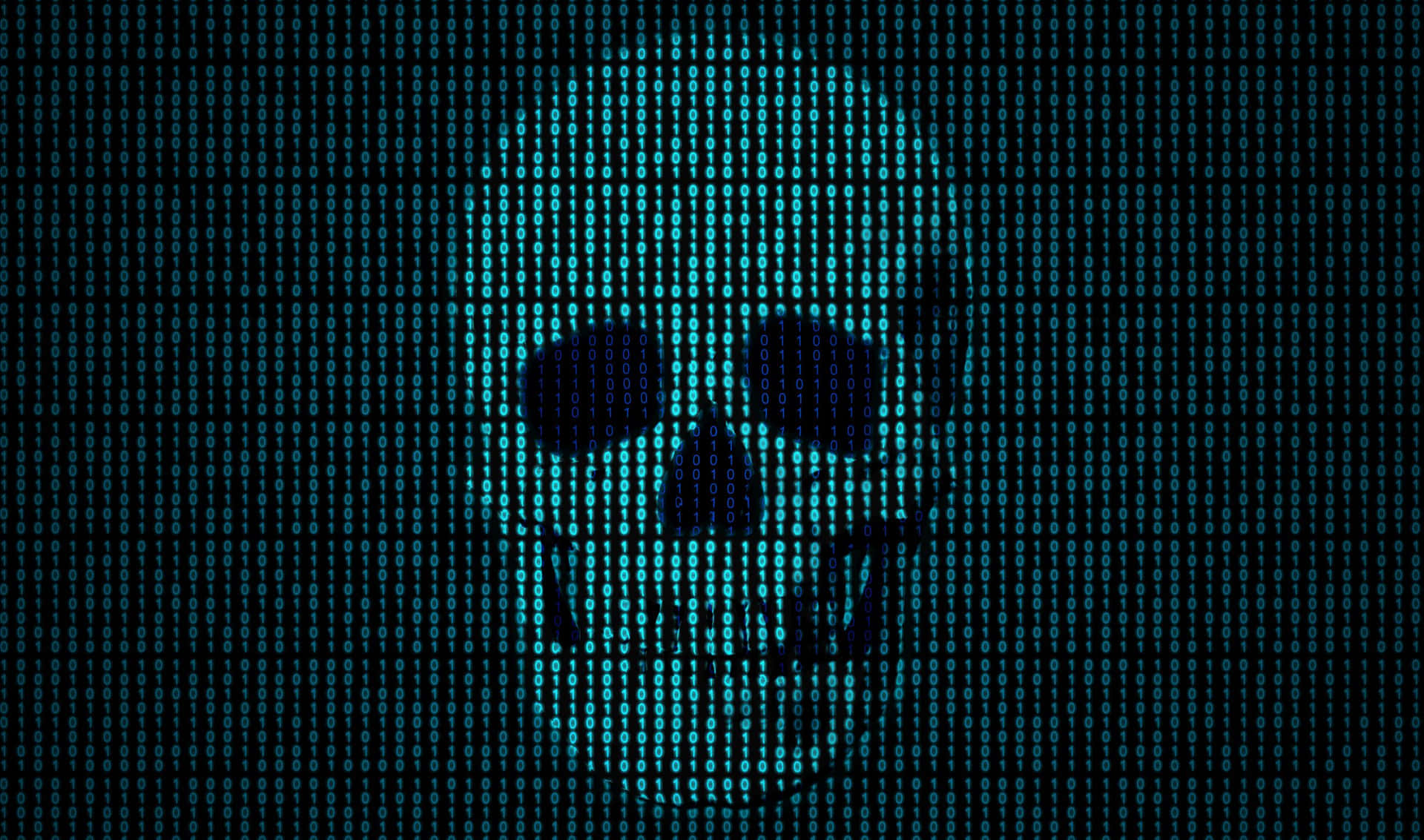 2440x1440 Programming Background Blue Skull