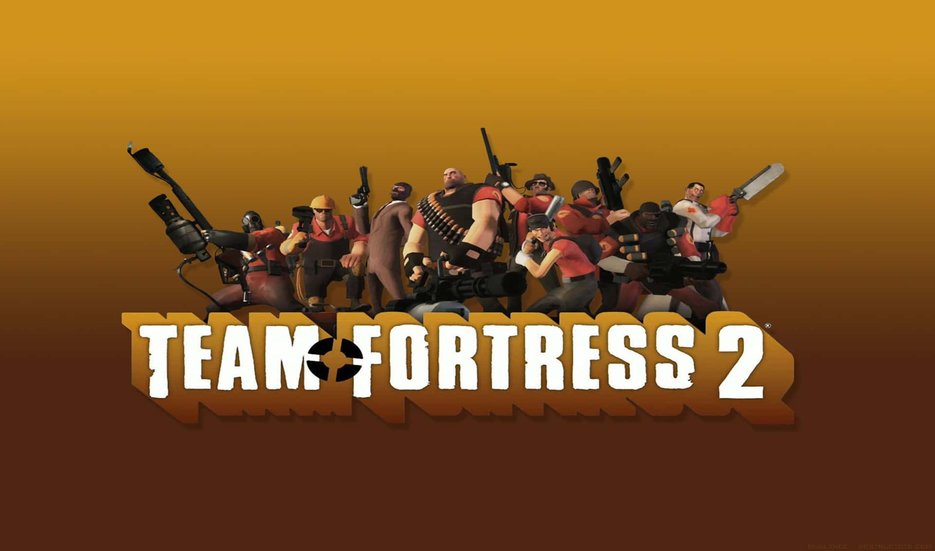 2440x1440 Team Fortress 2 Yellow Gradient Background