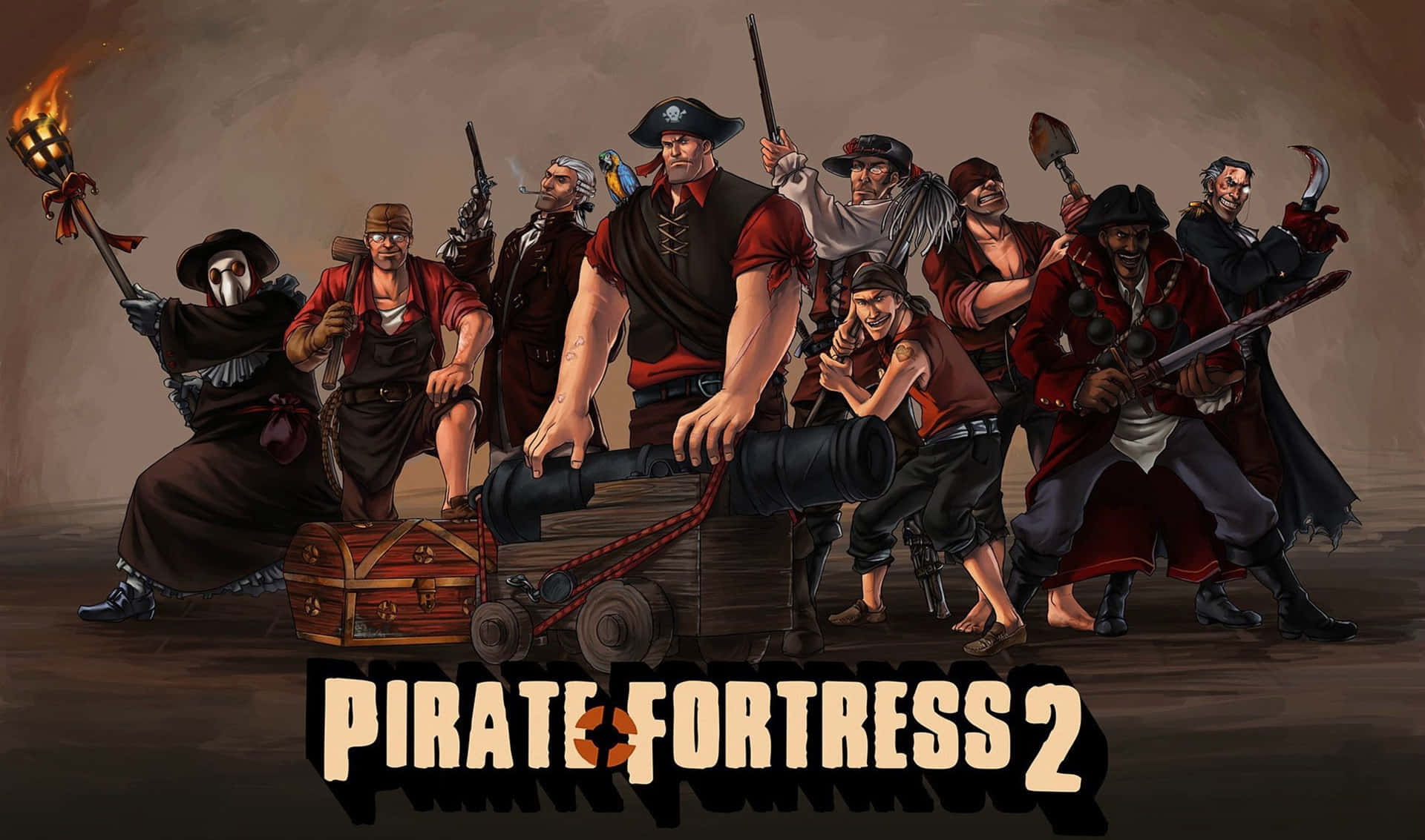Pirater 2440x14400 Team Fortress 2 Baggrund