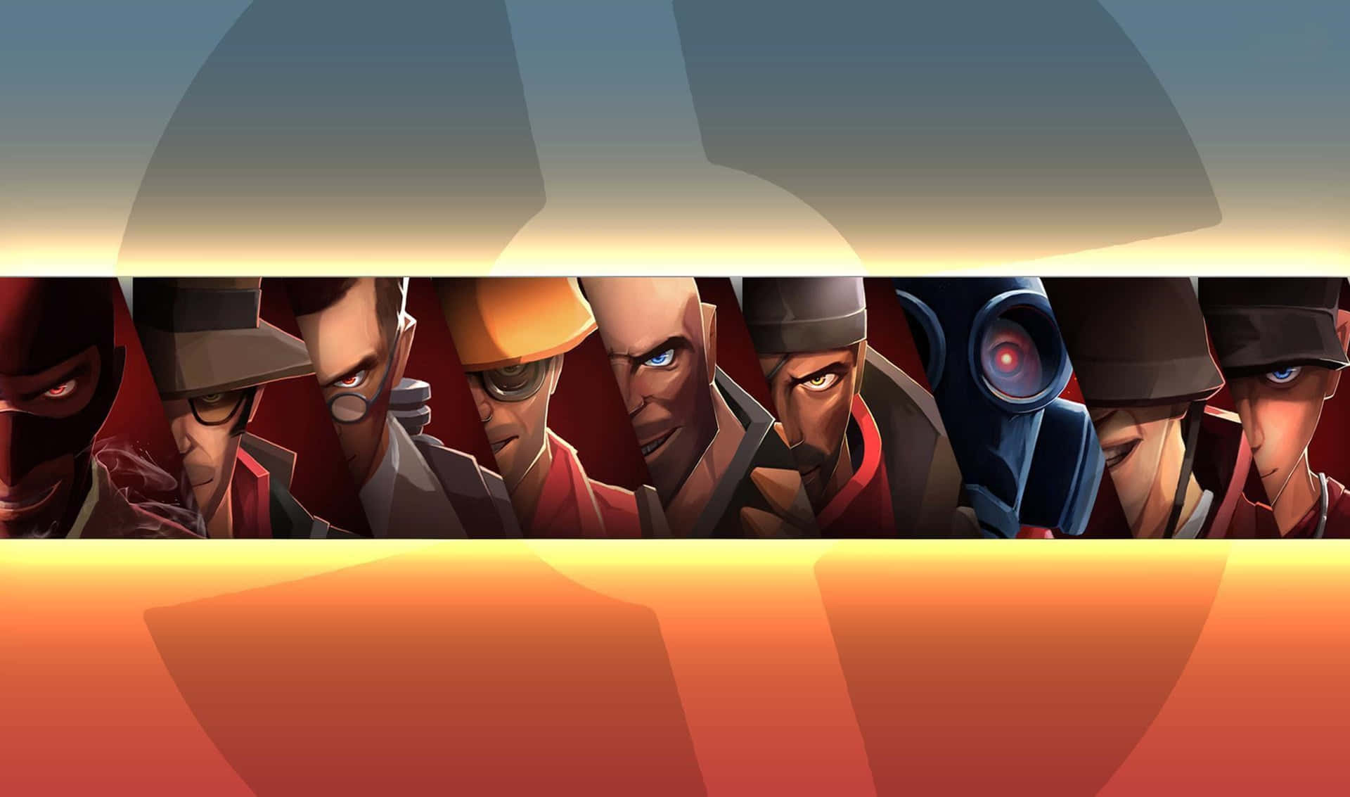 Intense Combat in Team Fortress 2 High-Resolution Background