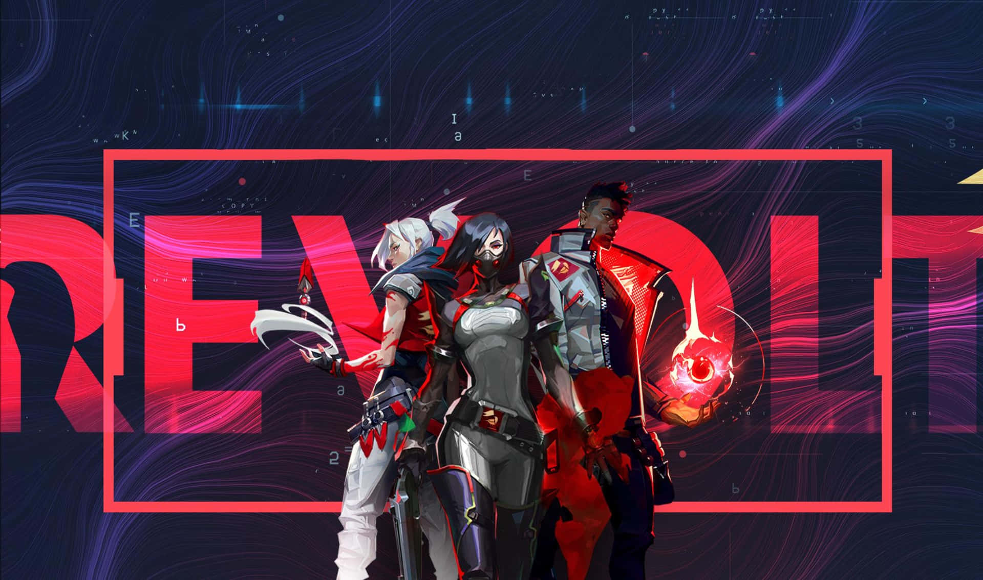 2440x1440 Valorant Background Red Text