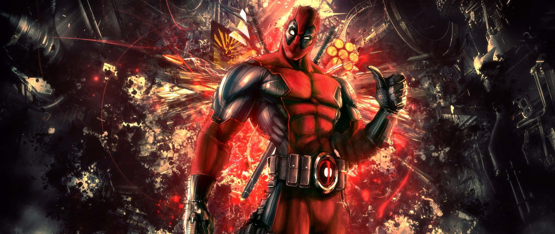 2560 X 1080 Deadpool Canadian Superhero Marvel Wallpaper