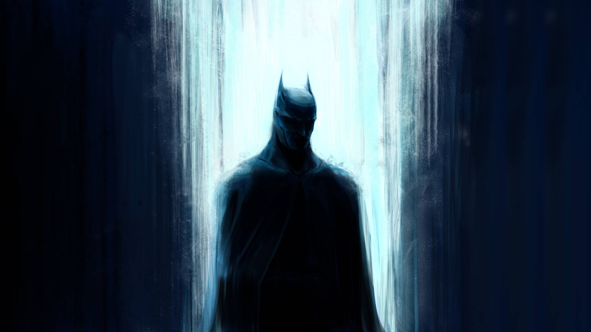 Et intens kig fra Batman. Wallpaper