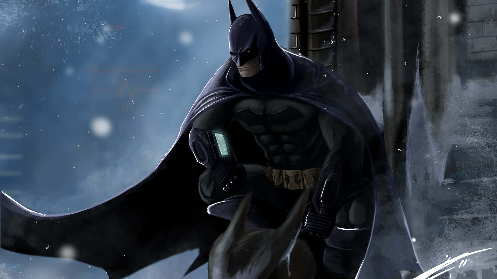 Ilcavaliere Oscuro È Pronto A Salvare Gotham City Sfondo
