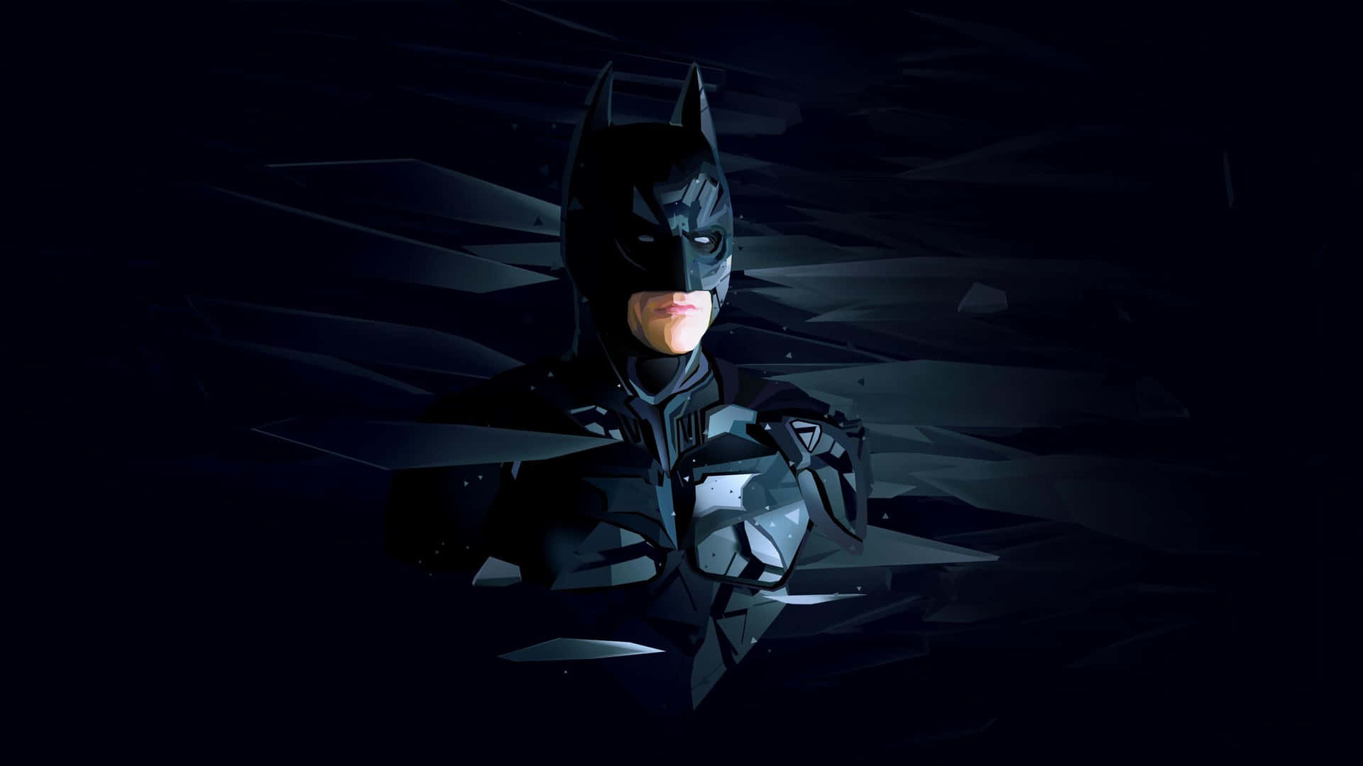 Batman soars over the night sky in a glorious display of heroism Wallpaper