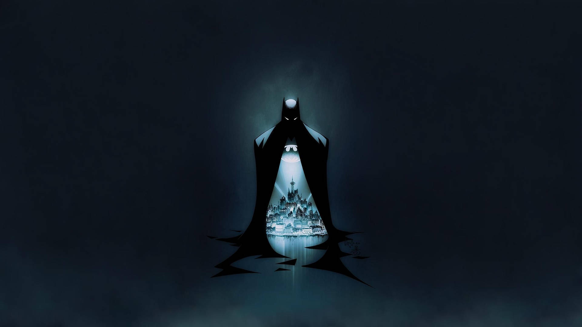 Mørk Ridder af Gotham City tegnefilm baggrund Wallpaper