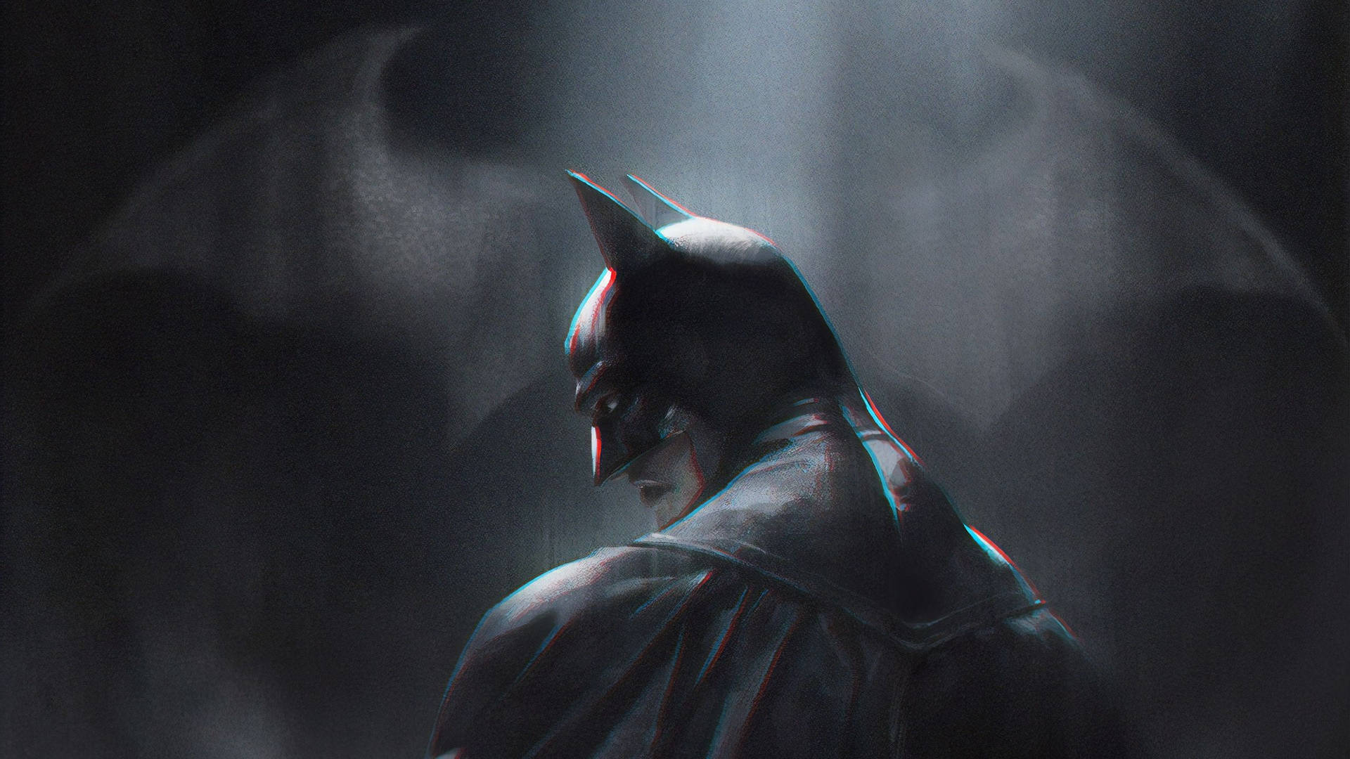 Immaginevestito Nel Suo Classico Abito, Batman È Pronto Per L'azione. Sfondo