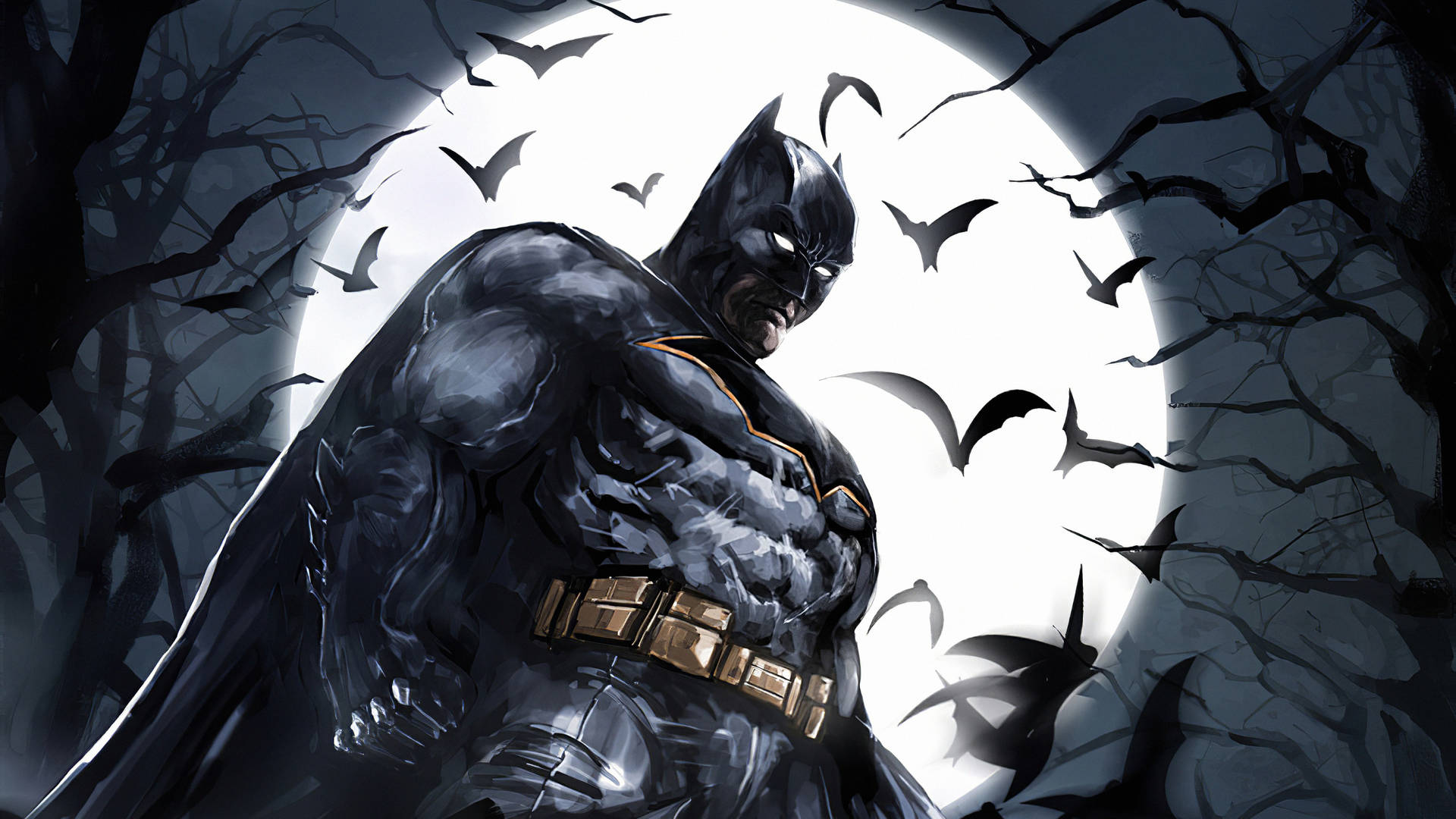 Batman Rises Over Cityscape Wallpaper
