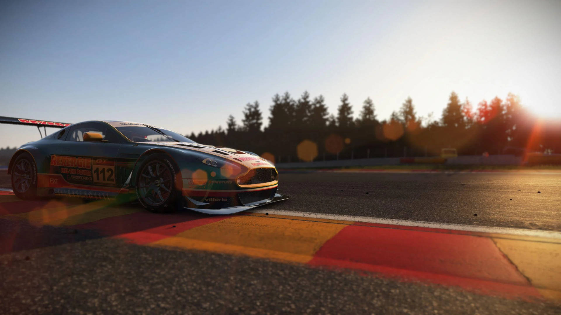 Astonmartin Vantage Gt Racing-spelskärmsbild. Wallpaper