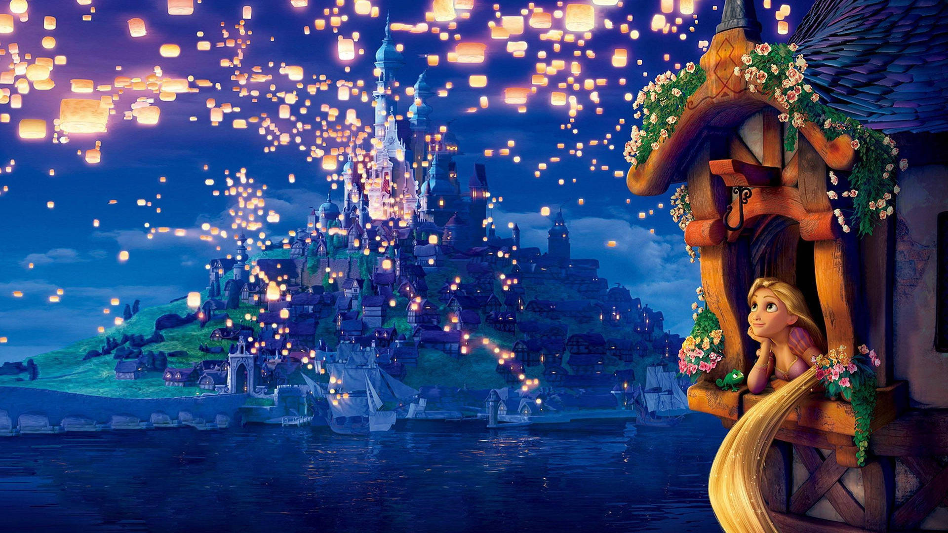 Sfondoanimato Del Film Rapunzel - L'intreccio Della Torre Con Risoluzione 2560 X 1440. Sfondo