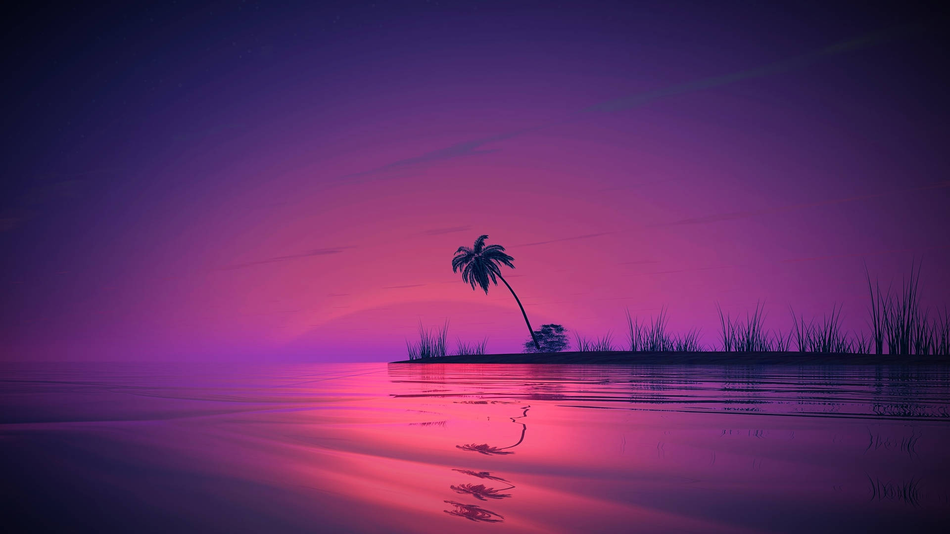 2560 X 1440 Purple Sky At Sea Picture