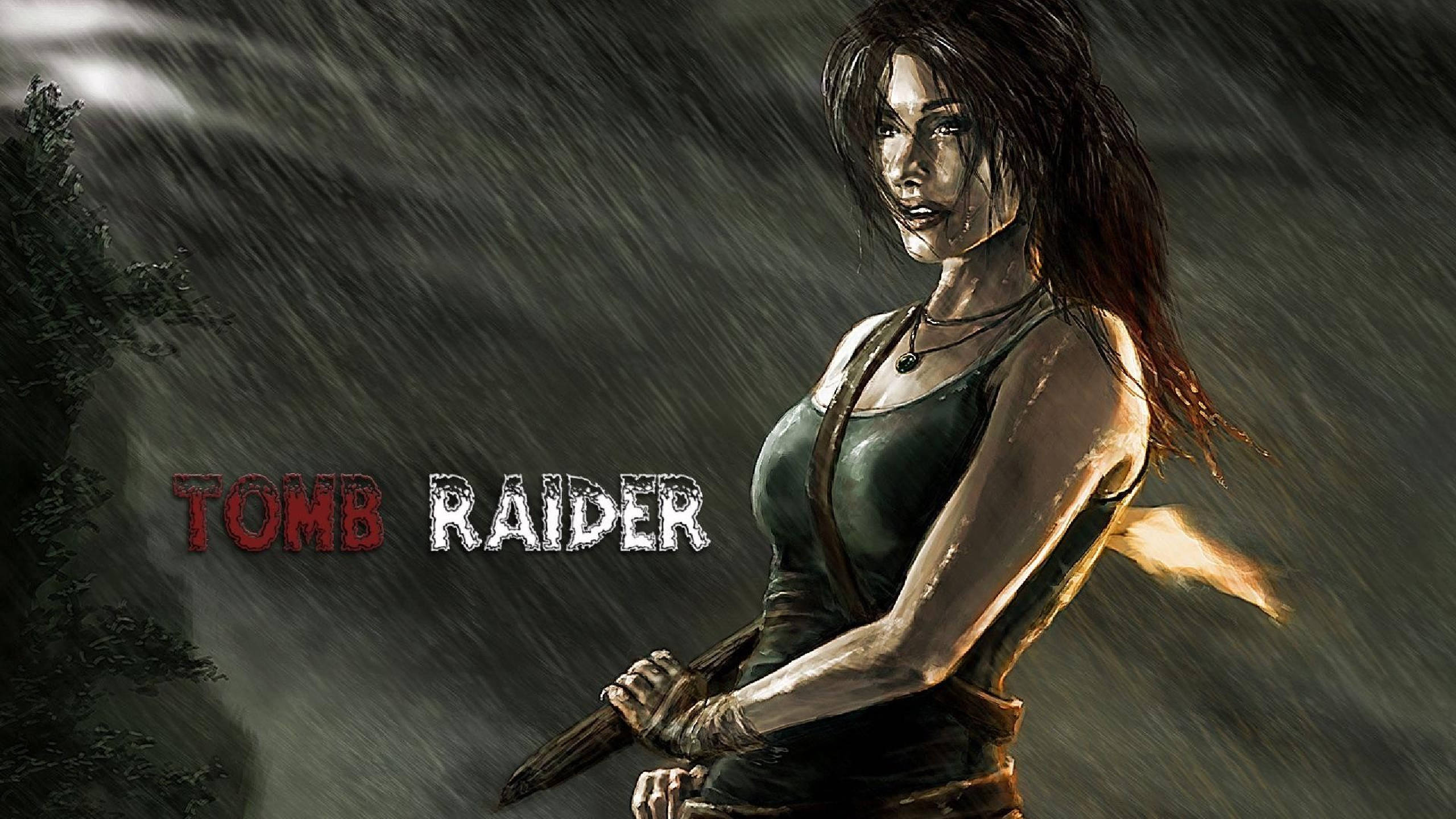 2560 X 1440 Tomb Raider Digital Painting Wallpaper
