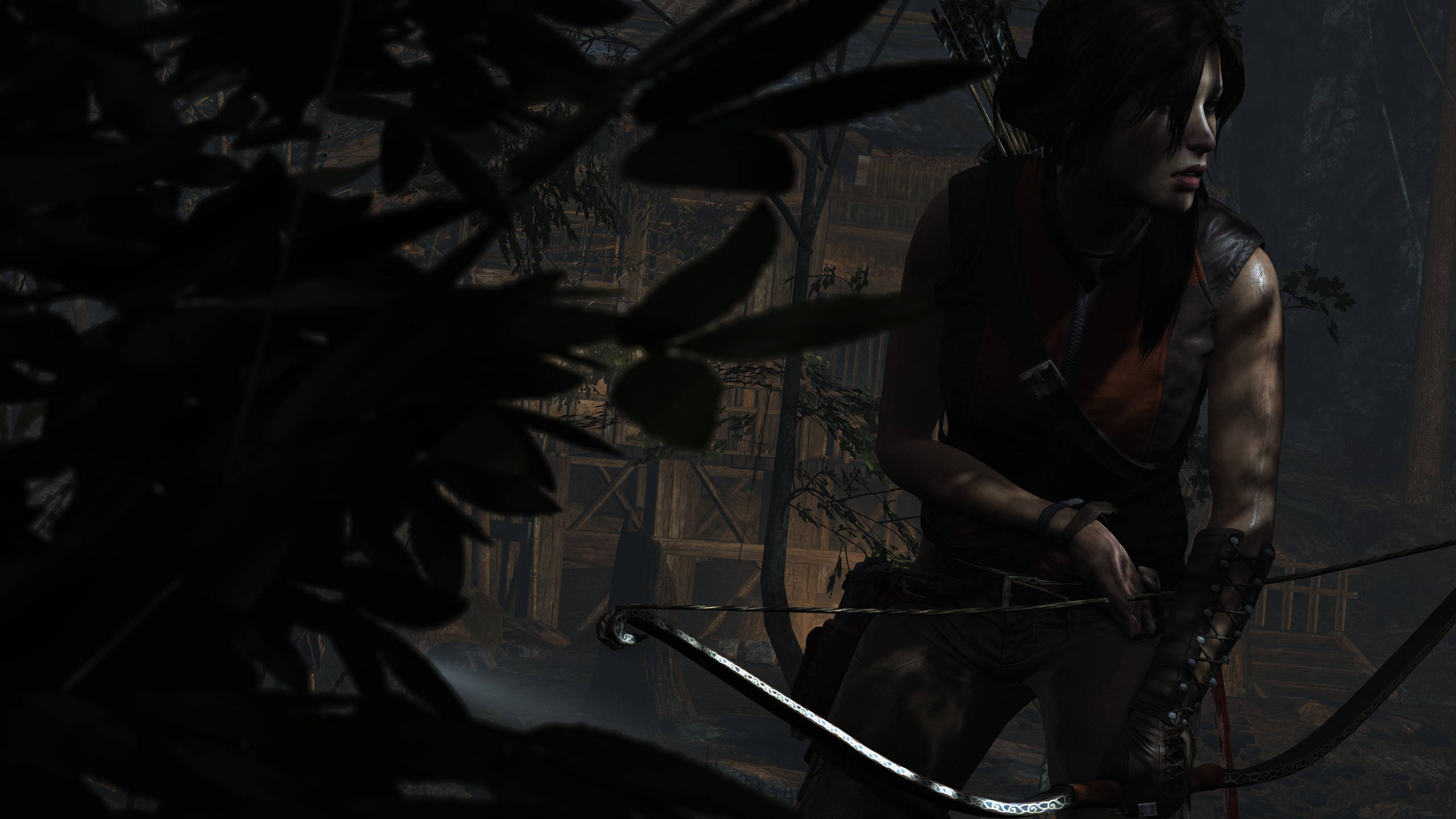 2560 X 1440 Tomb Raider overlevelsesskildrende Lara Croft handling. Wallpaper