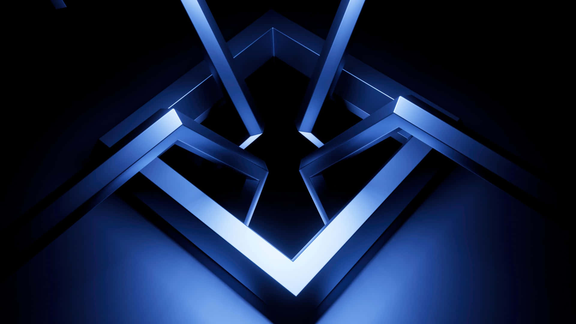 A Blue Logo With A Blue Light Shining Through It