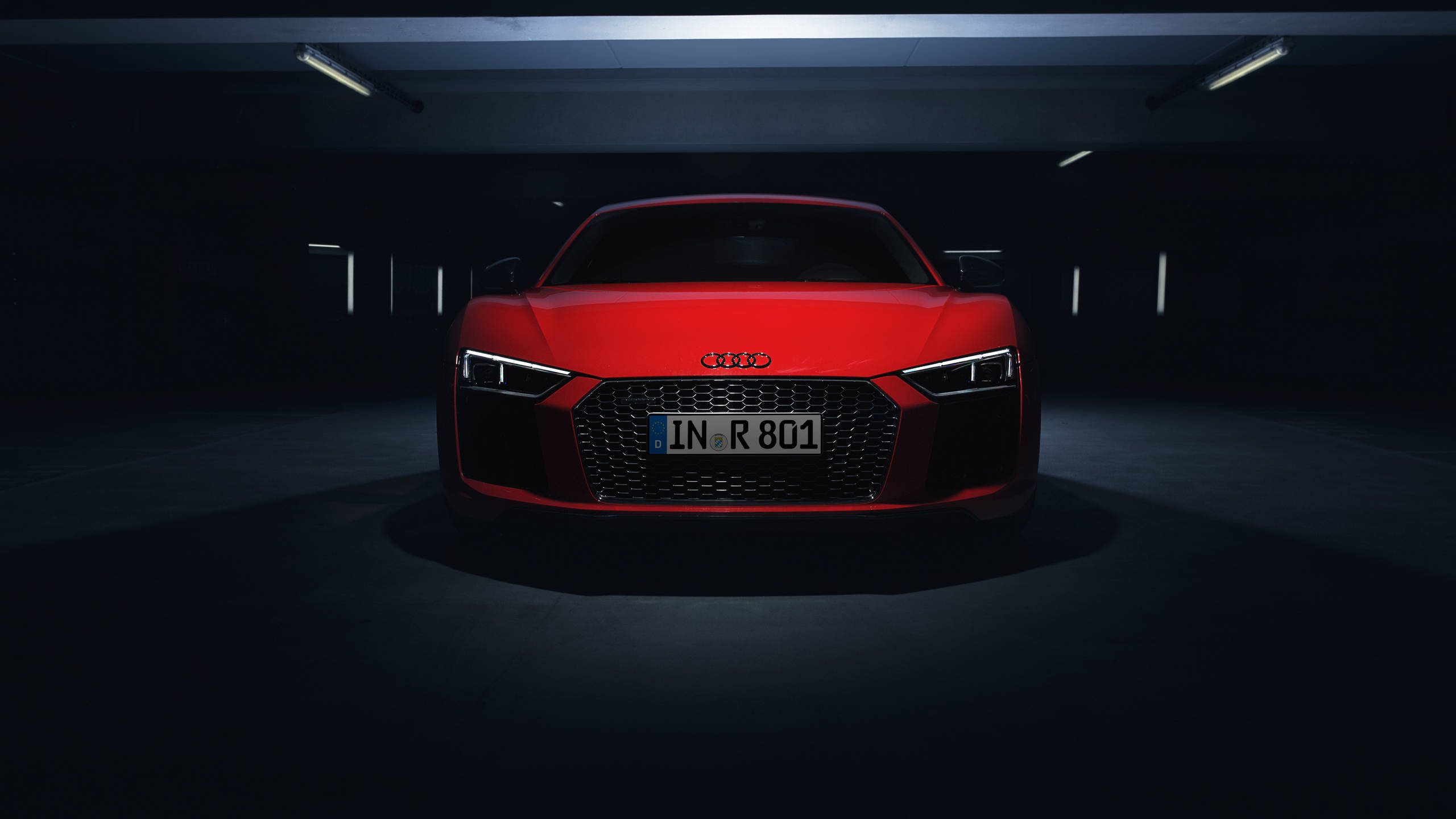2560x1440 Car Red Audi R8 Wallpaper