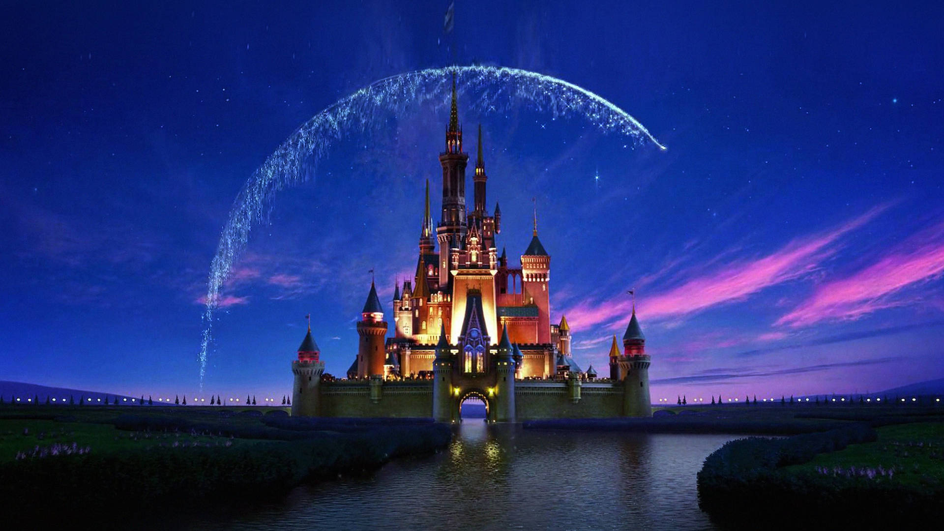2560x1440 Disney Castle Shooting Star Wallpaper