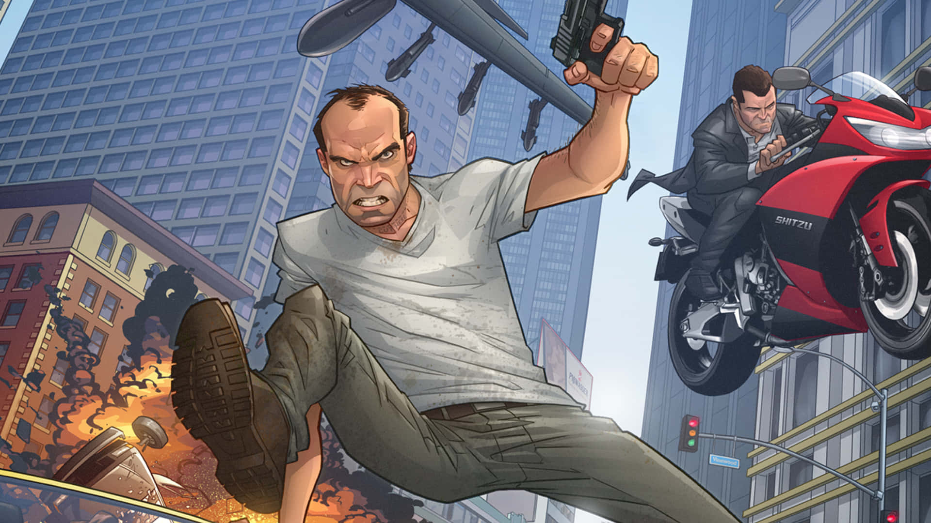 Grand Theft Auto V - An Open World Adventure Wallpaper