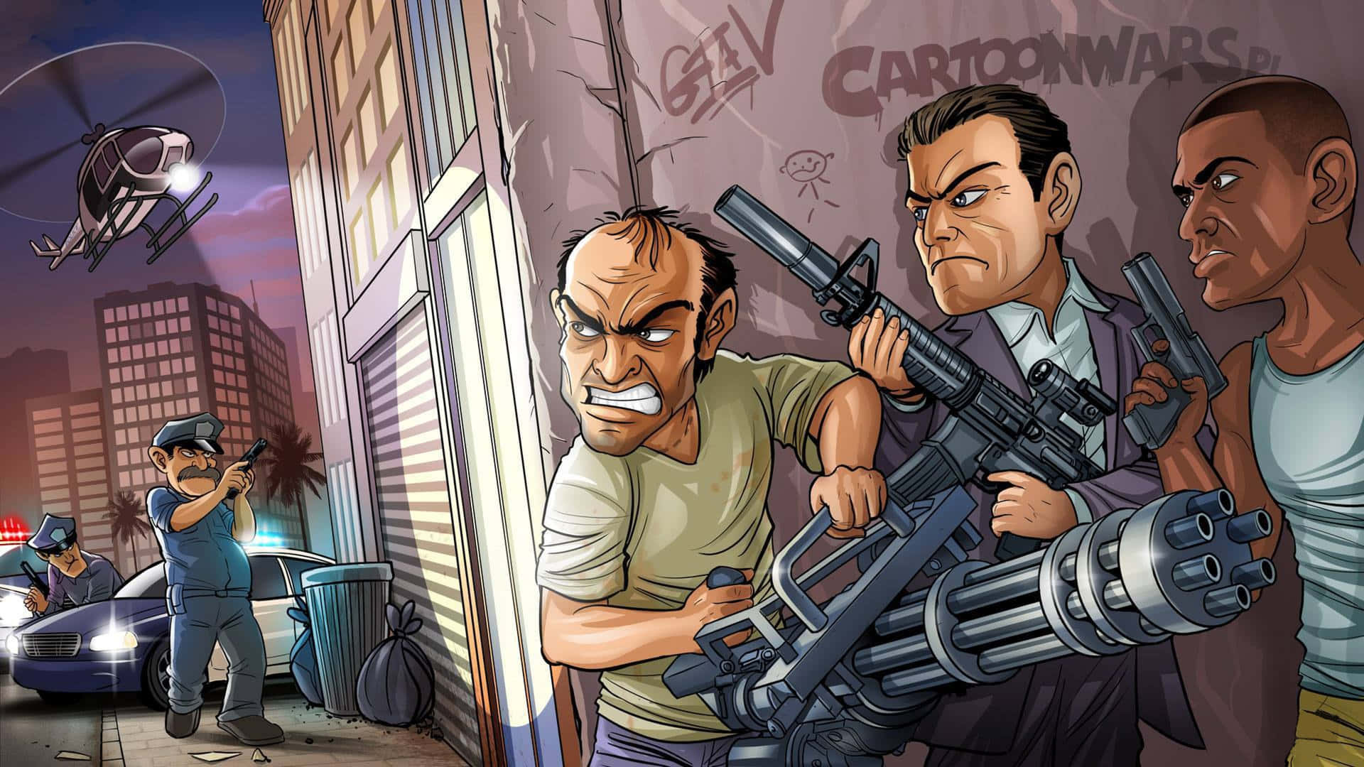 Hakul Och Skapa Olyckor Med Grand Theft Auto 5. Wallpaper