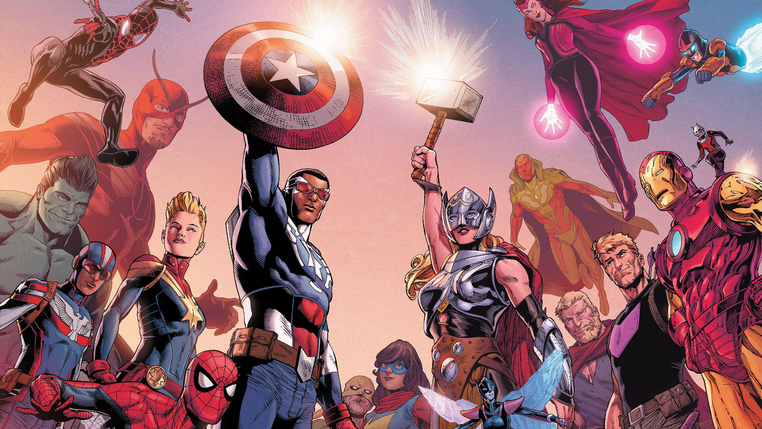 2560x1440 Marvel Avengers Comics Members Wallpaper