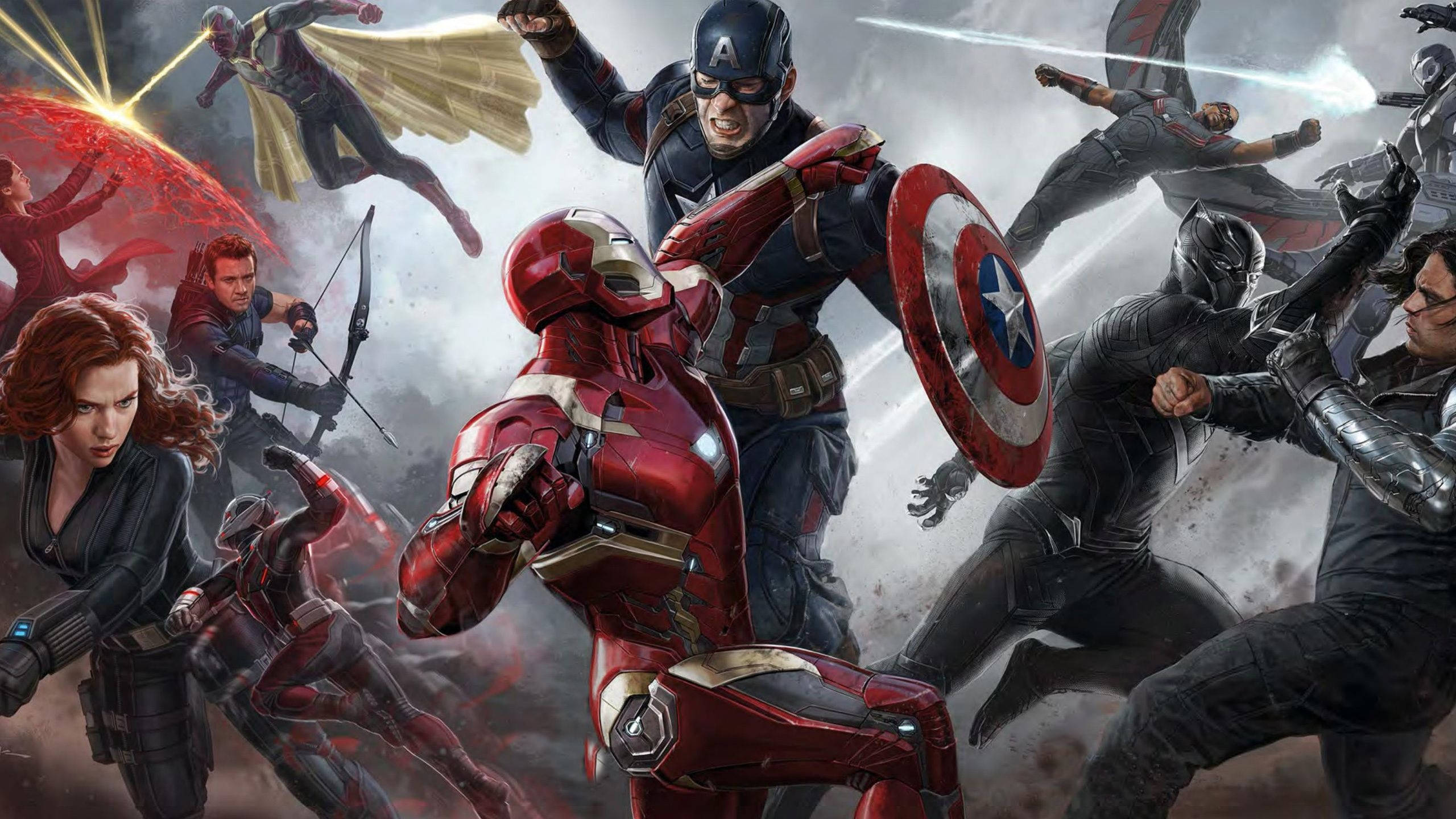 2560x1440 Marvel Captain America Civil War Background