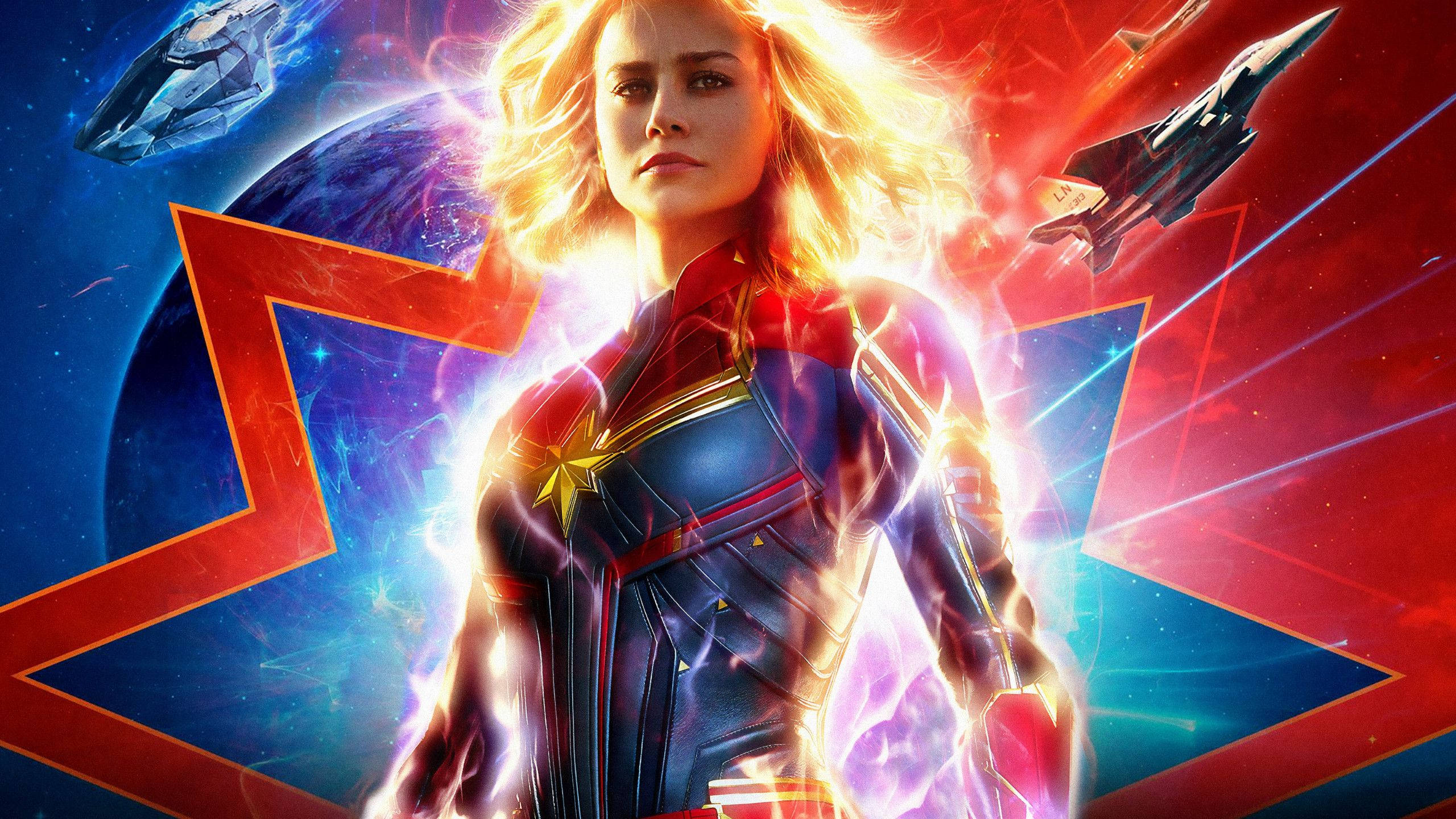 2560x1440 Marvel Captain Marvel Brie Larson Wallpaper