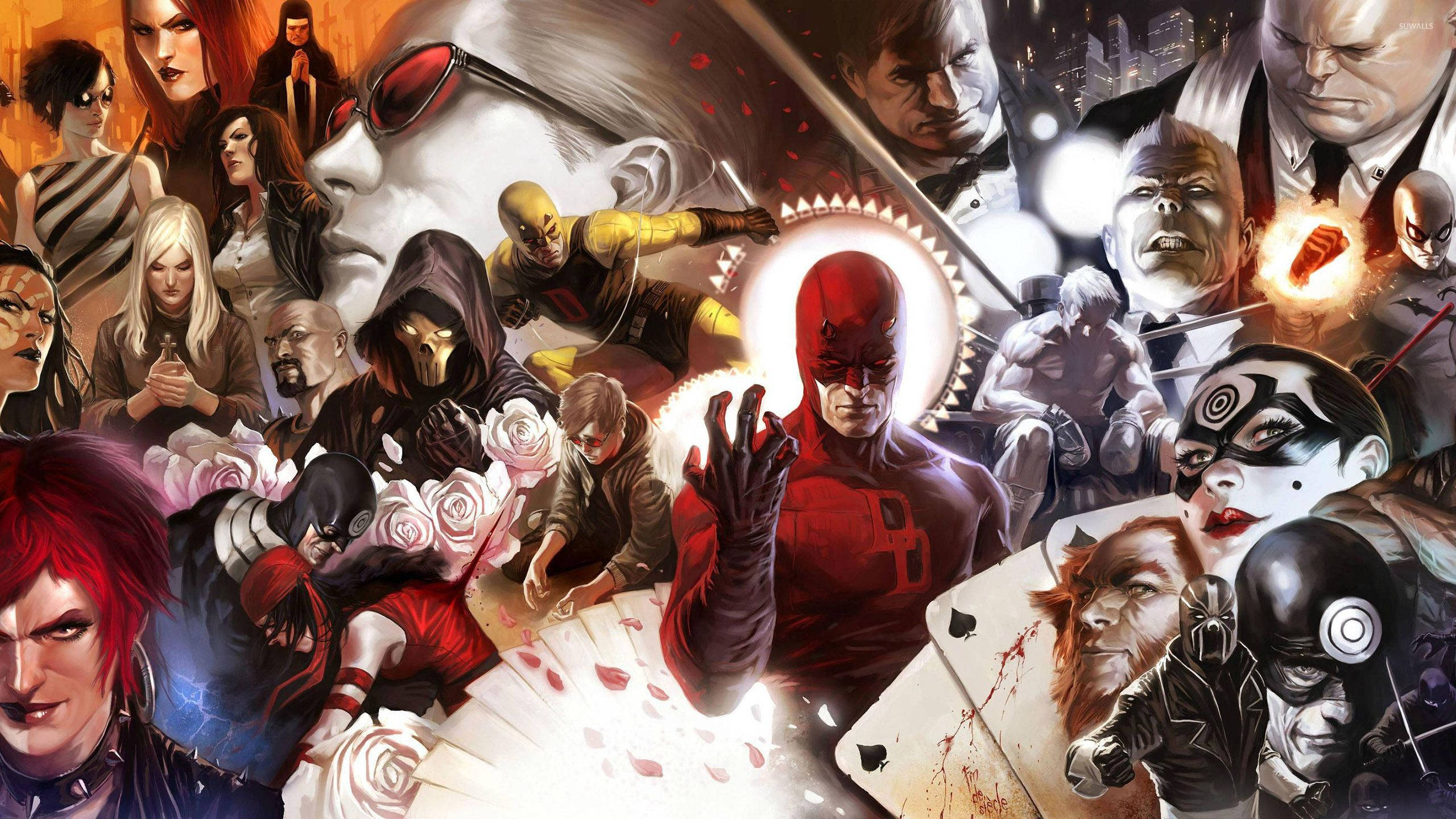 2560x1440 Marvel Daredevil Characters Wallpaper
