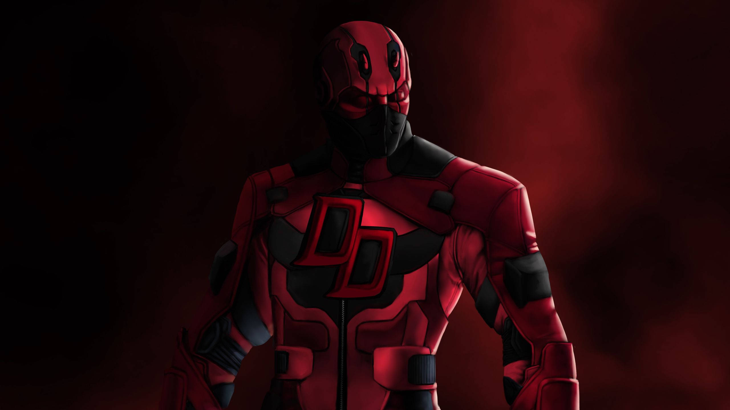2560x1440 Marvel Daredevil Red Aesthetic Background