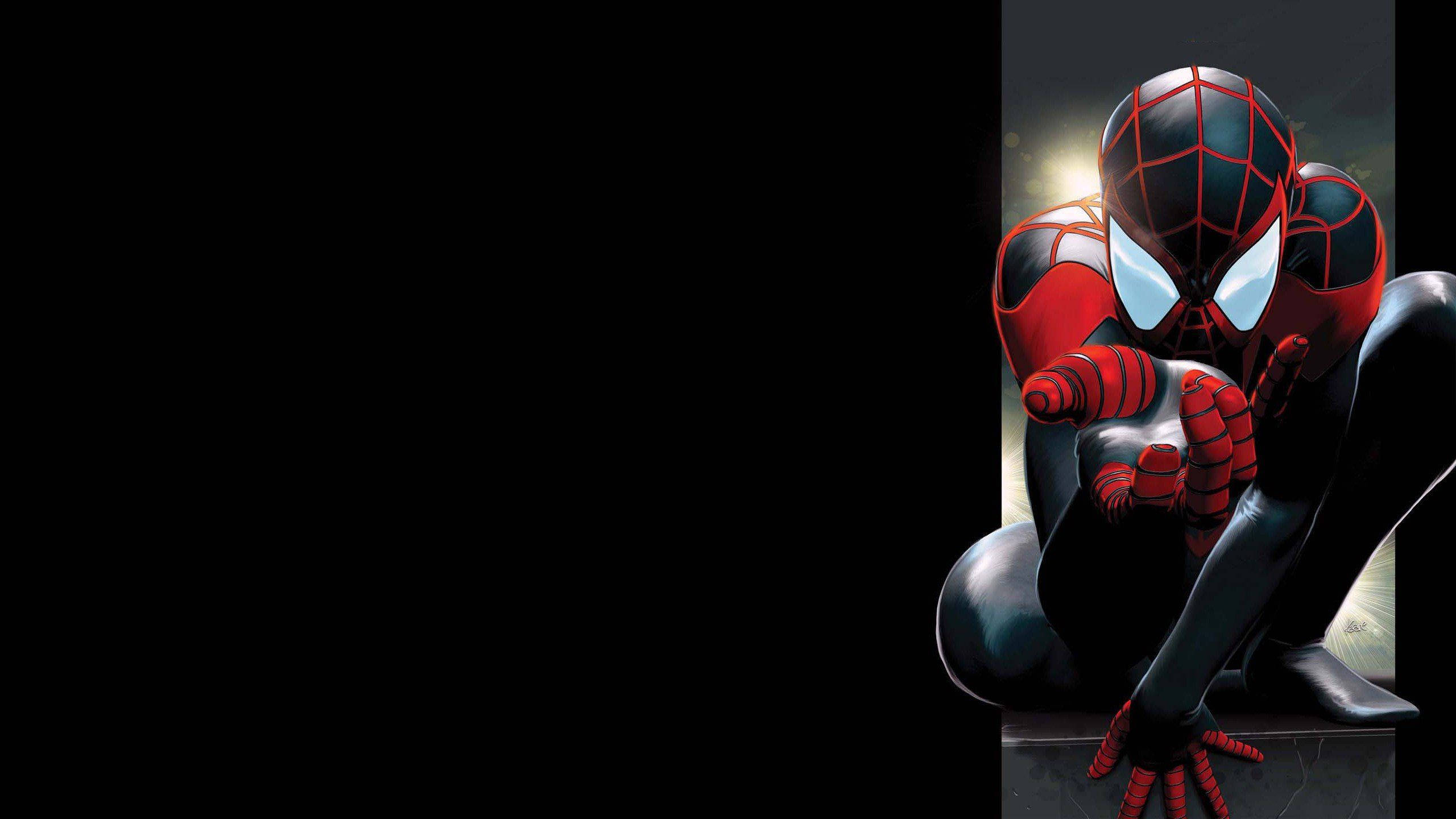 2560x1440 Marvel Spider-Man Black Aesthetic Wallpaper