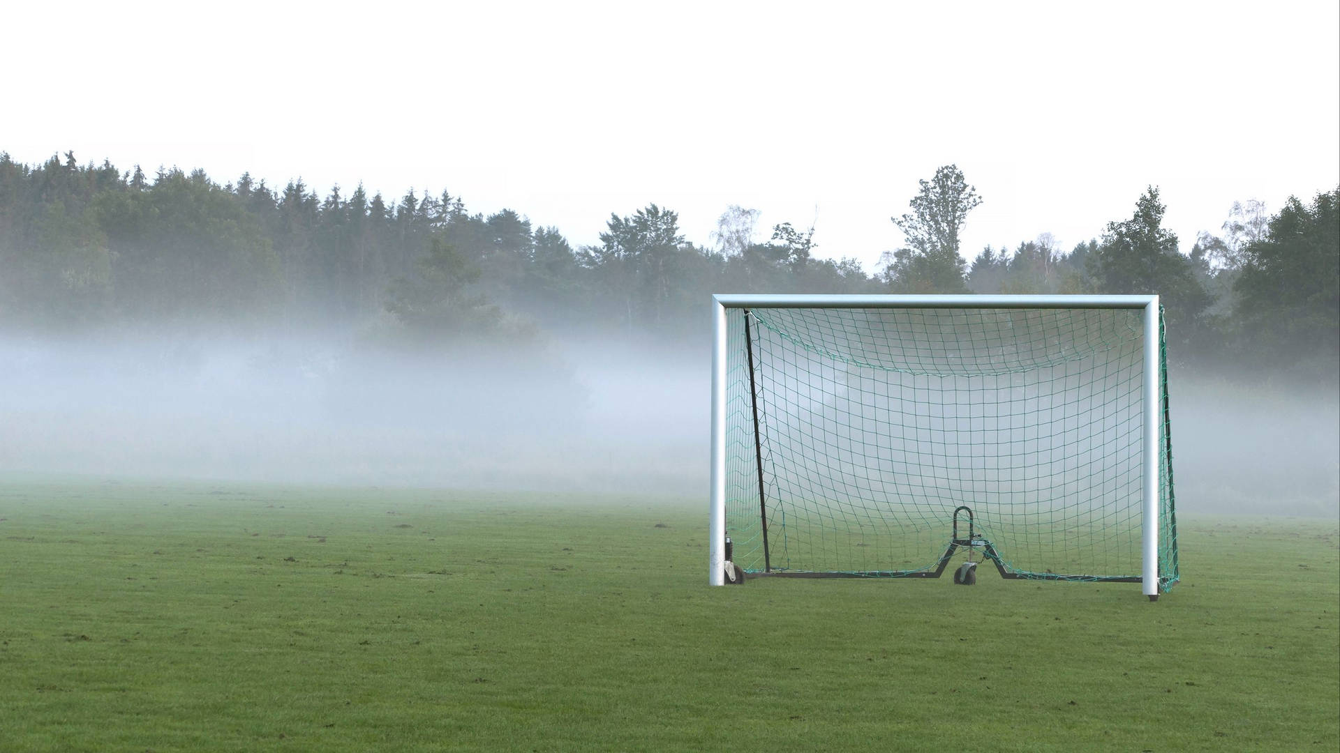 2560x1440 Soccer Field Foggy Wallpaper