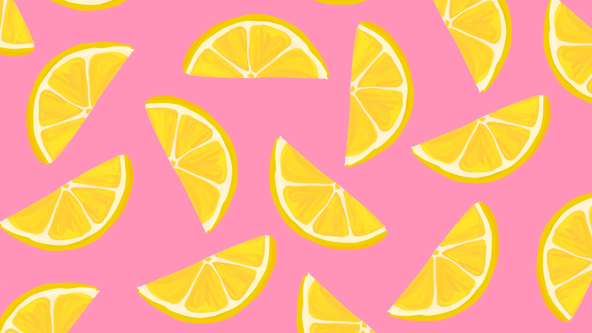 2560x1440 Summer Citrus Fruit Pattern Wallpaper