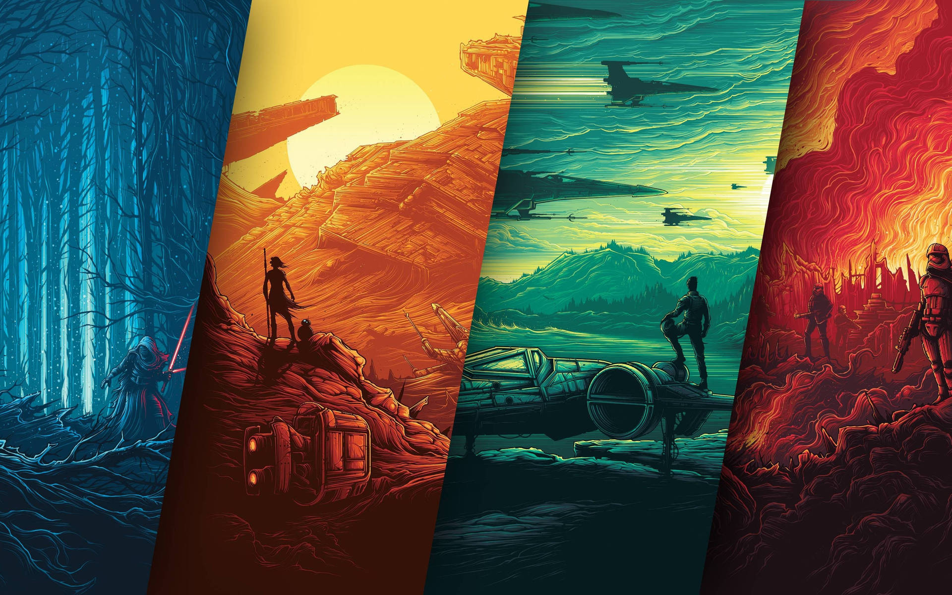 Derintensive Kampf Von Star Wars Wallpaper