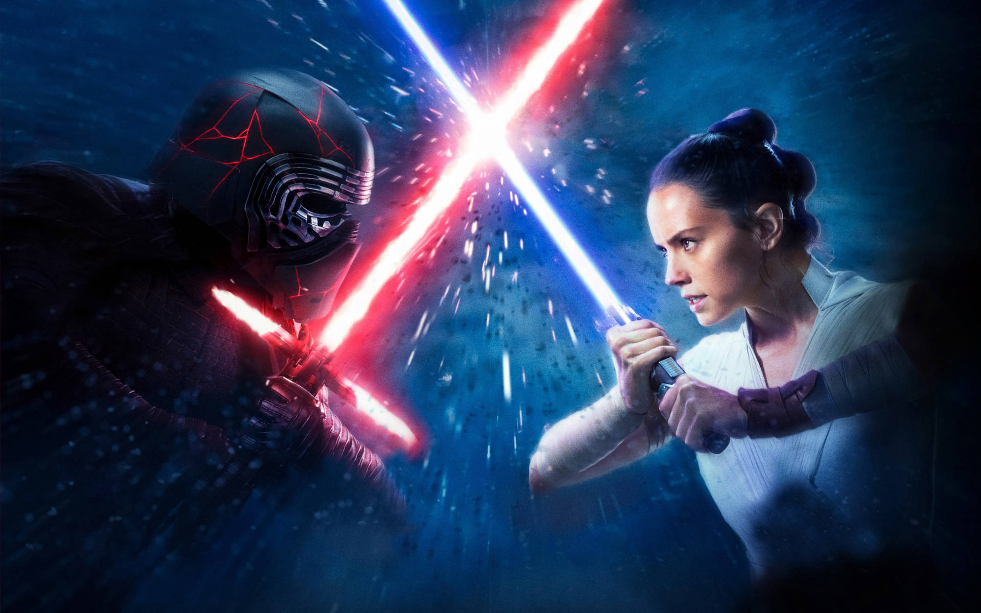 2560x1600 Star Wars Rey And Kylo Ren Background