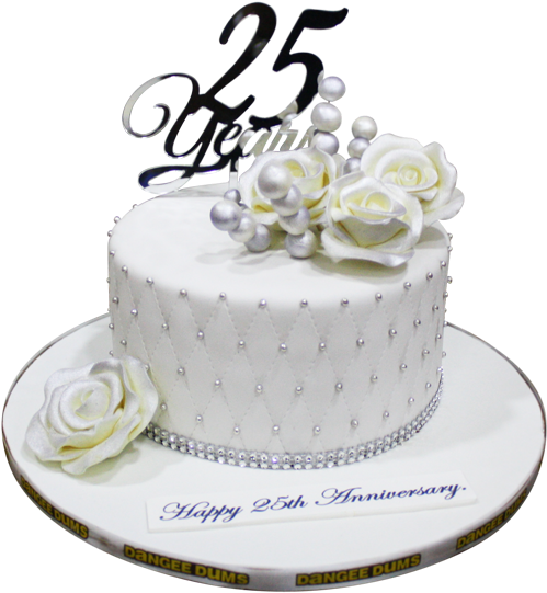 25th Anniversary Celebration Cake PNG