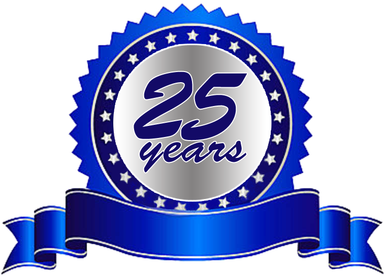 25th Anniversary Celebration Seal PNG