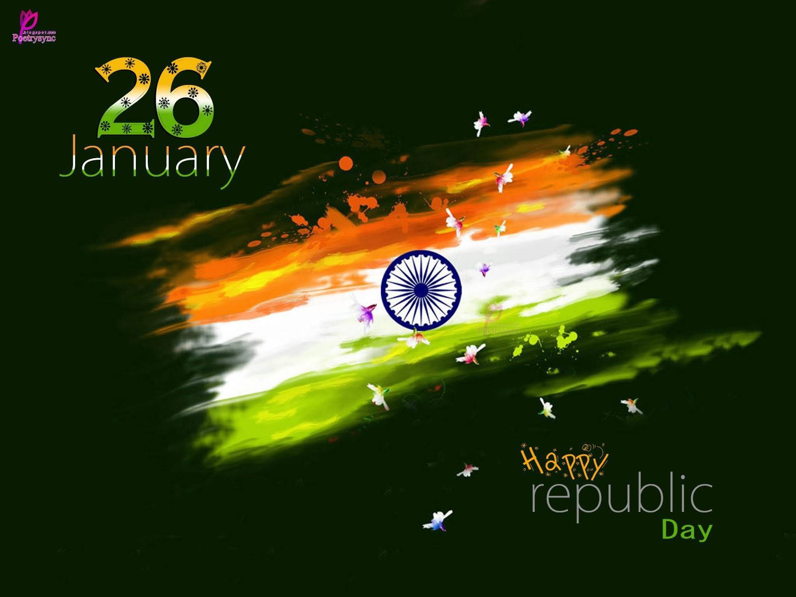 26 January India Flag Republic Day Background