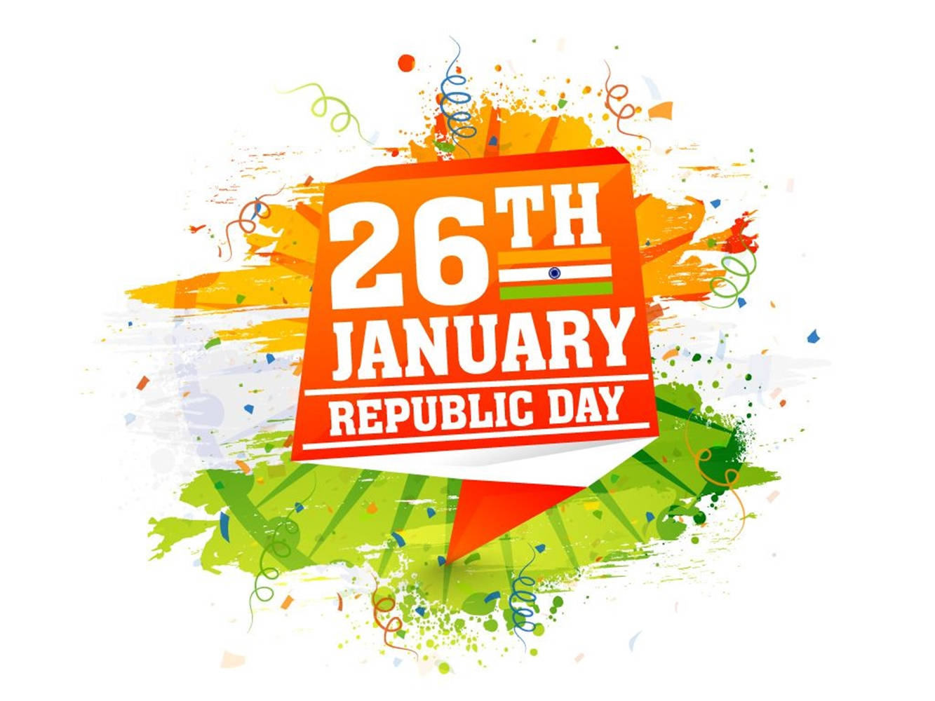 26 January Indian Republic Celebration Graphic Art Wallpaper