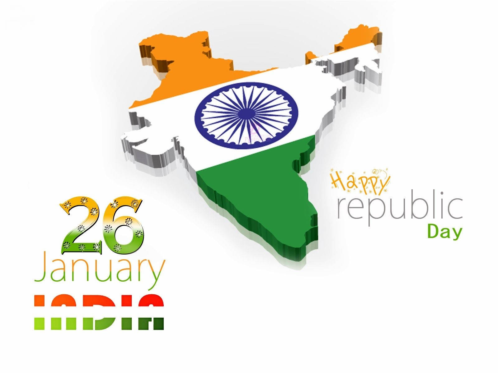 26 January Republic Day India Map Wallpaper