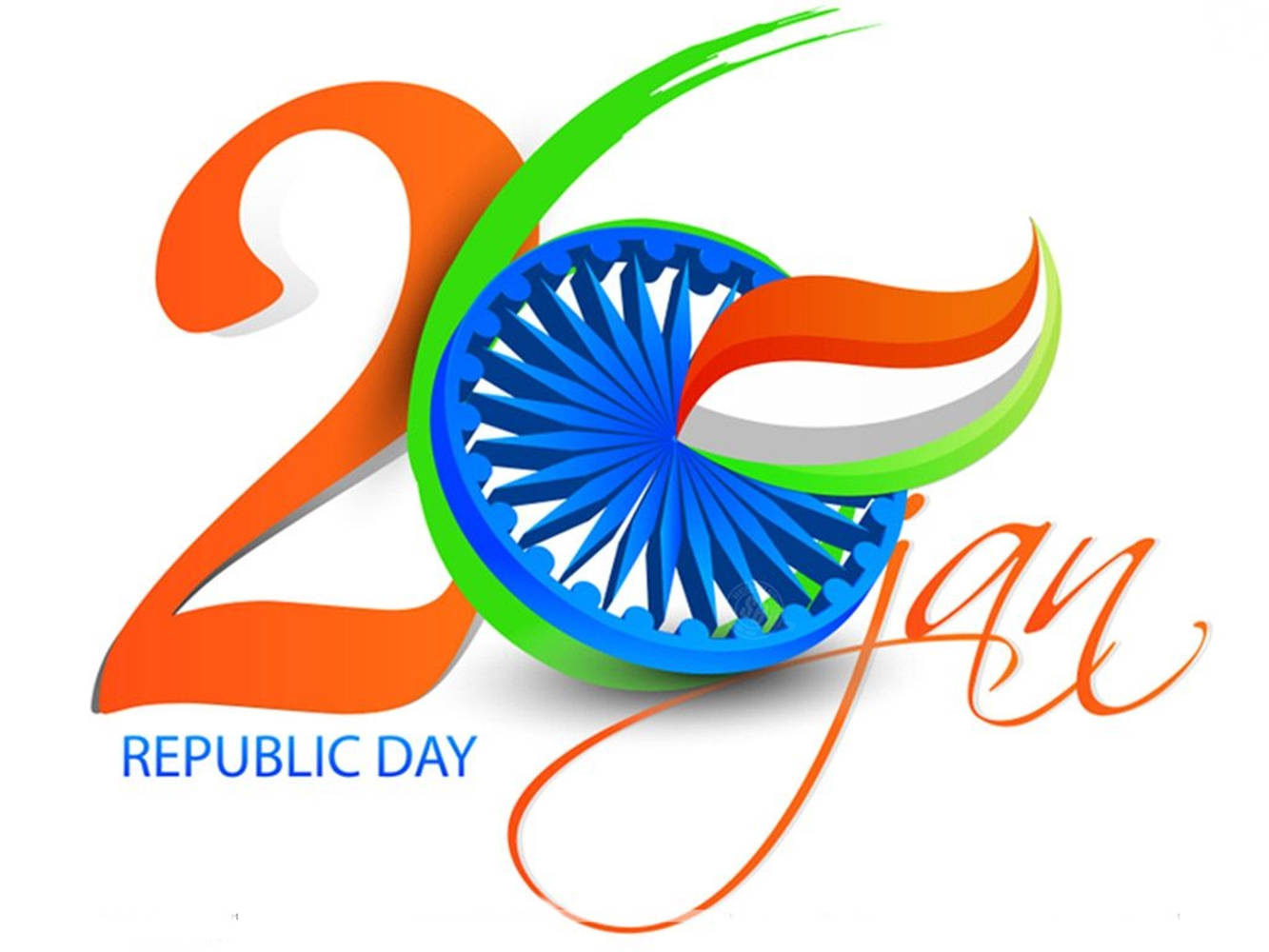 26 January Republic Day Logo Wallpaper
