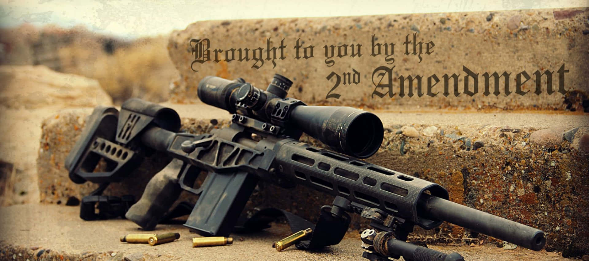 Sniper Machine Gun 2nd Amendment Wallpaper