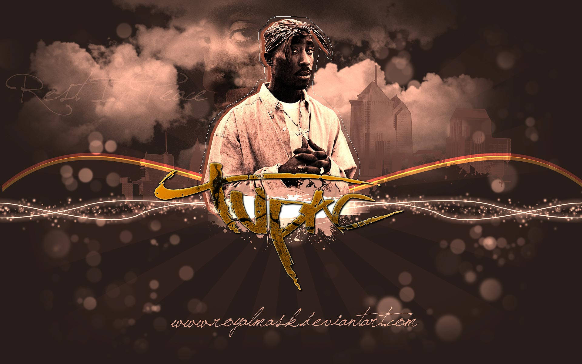 2pac Clouds Skyline Background Wallpaper