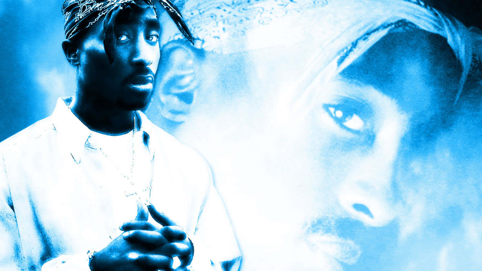 Cool Blue 2pac American Rapper Picture