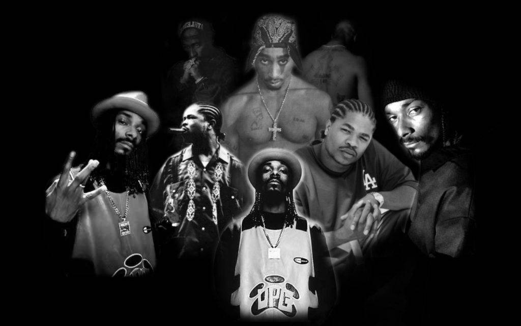 2pac Rapper Many Images Collage Wallpaper