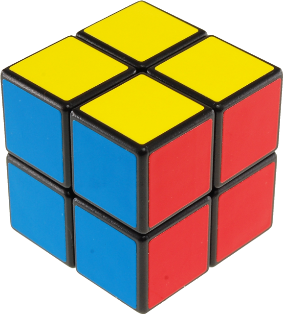 2x2 Rubik Cube Colors PNG